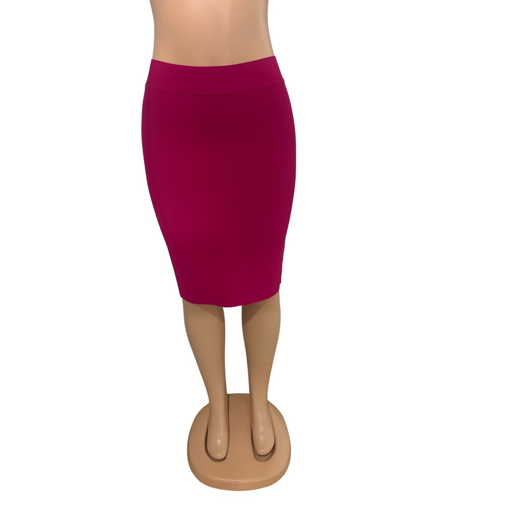 BCBGMAXAZRIA Magenta Pink Bandage Pencil Skirt Size S NWT Bodycon Knit Skirt